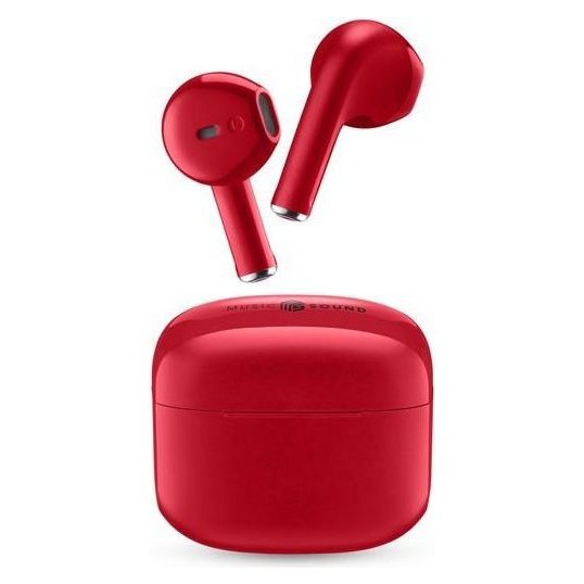 MUSIC SOUND Swag TWS Red for Microphone Earphones with LED Indicator JL Chipset In-Ear Design BT 5.0