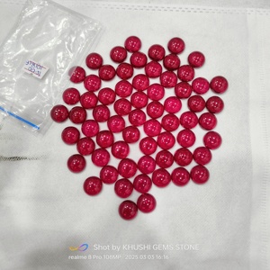 Hochwertige Schöne Rubin-Imitation Laborgezüchtete Brillantschliff-Zertifizierte Lose Cabochons Edle Schmucksteine für Juwelen - Product Image 6