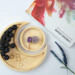 Plateau organisateur de bijoux en bois avec couvercle en verre, fait à la main, décoratif, en provenance d'Inde - Product Image 4