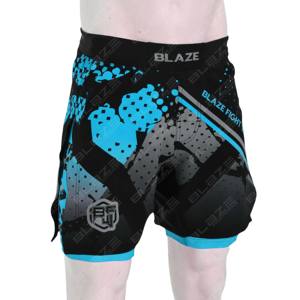 Pantalones Cortos Híbridos Blaze Fight Wear con Logotipos Personalizados, Pantalones Cortos de Doble Capa 2 en 1 para Lucha, MMA, BJJ, Grappling, Tela Microelástica - Product Image 2