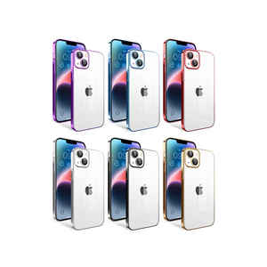 Coque de protection en silicone Netzy Premium pour iPhone 14 Plus, 7 Plus et 11 Pro, cadre argenté, protection de l'appareil photo - Product Image 2