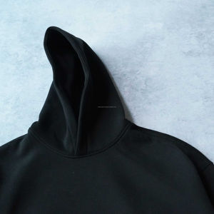 High Quality <b>Plain</b> <b>Hoodies</b> No String Cropped Boxy Fit <b>Hoodie</b> Men Customized Cotton & Fleece Men Pullover <b>Hoodies</b> - Product Image 2
