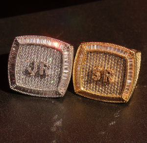 Anillo de Hip Hop de Plata 925 Chapado en Oro Amarillo con Diseño Personalizado para Hombre y Mujer, Anillo de Compromiso y Boda con Moissanita Certificada por GRA - Product Image 3