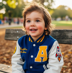 Veste de baseball pour enfants personnalisable avec nom et initiales - Product Image 6