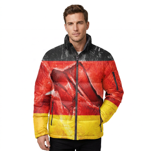 Chaqueta de Forro Polar Unisex con Estampado de la Bandera de Alemania, Cierre de Cremallera, Capucha, Resistente al Viento, Informal, para Invierno - Product Image 3