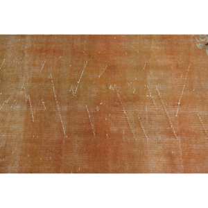 Tapis turc vintage 3,4 x 6,6 pieds, motif patchwork orange, en laine, latex, salle à manger, rectangulaire, écologique, poils moyens - Product Image 5