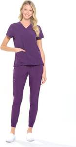 Ensemble de gommage pour femmes haute Performance matériau à séchage rapide et à lavage facile avec uniforme d'allaitement pour femmes en tissu extensible doux - Product Image 2