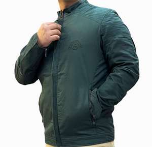 Bearfit Casual <b>Men's</b> Autumn 100% cotton <b>Biker</b> <b>Jacket</b> Slim Fit Eco-Friendly Windproof Breathable Zipper OEM Service - Product Image 2