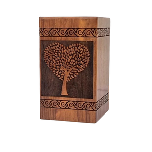 Cremation <b>Wooden</b> <b>Urn</b> <b>for</b> Adult <b>Ashes</b> <b>Urn</b> Personalized <b>Wooden</b> <b>Urn</b> Burial <b>Urn</b> <b>for</b> Funeral With Sizes 11x5.5x5.5inches - Product Image 1