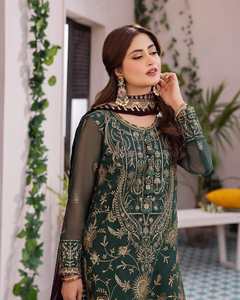 Vêtements afghans traditionnels personnalisés du fabricant Salwar Kameez en soie élégante 576 pièces à vendre - Product Image 6