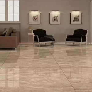 Travertino กระเบื้องปูพื้นหินอ่อนทองแดงเต็มตัวกระเบื้องเคลือบเงาขนาด60x120ซม. สำหรับโครงการอาคาร - Product Image 1