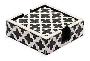 Posavasos de mármol de resina con incrustaciones de hueso de diseño clásico, alfombrilla y almohadilla para servir de madera impresa personalizada ecológica - Product Image 4