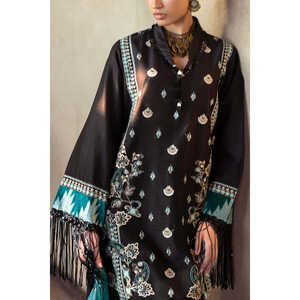 Ensemble 3 pièces en soie Dobby brodée avec bordures et dupatta Zari, tenue indienne douce pour les festivals FE-52064 - Product Image 4