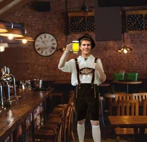 Shemax Trachten Shorts pour hommes Lederhosen Shaded Grey OEM Custom New Bavarian Oktoberfest Lederhosen - Product Image 4