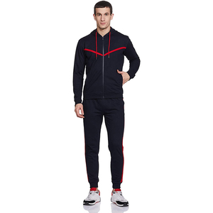 Ensemble de jogging 100% coton pour hommes, avec logo personnalisé, survêtement respirant, survêtements à rayures en coton pour l'hiver - Product Image 1