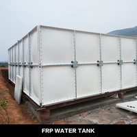 Réservoir d'eau modulaire enterré en PRV/GRP, panneaux boulonnés en fibre de verre, structure anti-fuite