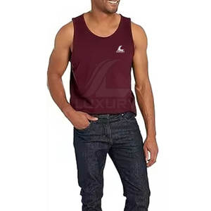 Camiseta sin Mangas Personalizada para Hombre, Color Sólido, Secado Rápido, Transpirable, Ecológica, Algodón/Poliéster, Logotipo Personalizado, Venta al Por Mayor, Nueva Llegada 2025 - Product Image 4