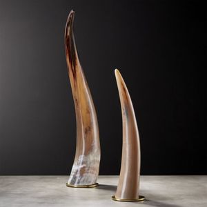 Cuerno de Búfalo de Aspecto Moderno para Decoración de Paredes de Restaurantes, Vajilla Decorativa, Pieza Decorativa de Cuerno de Búfalo para Bodas, el Mejor Regalo con Base de Madera - Product Image 4