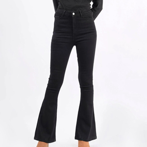 Jeans droits décontractés de haute qualité pour femmes, taille XL, jambes larges, poches, lavage plat, respirant, séchage rapide, mode estivale - Product Image 2