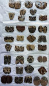 พลอยมะพร้าวแจสเปอร์เกรด AAA คู่ ทาลาเฟ่ พลอยธรรมชาติ คริสตัลบำบัด ทรงหลังเบี้ย รับรองโดยผู้ตรวจสอบบุคคลที่สาม ขายส่งเครื่องประดับ - Product Image 3