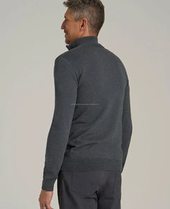 Sweat-shirt pour homme de qualité supérieure, 270 grammes, poids lourd, demi-zip, 100% coton, coupe ajustée, motif uni, logo brodé, style formel - Product Image 2