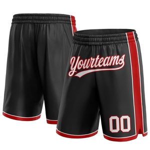 Industrie Direct Engro Sportswear Basketball Shorts Custom Black White-Red Authentic Basketball Shorts - Product Image 1