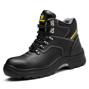 High Quality Men's Black Safety <b>Work</b> <b>Boots</b> with Anti-Slip Waterproof Steel Toe Multi-Functional Insoles <b>Leather</b> Upper for Winter - Product Image 2