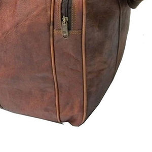 Sacs de voyage en cuir imperméables légers unisexes 30L avec barre de traction Fermeture éclair de qualité supérieure pour les voyages de week-end et les vêtements de sport - Product Image 5