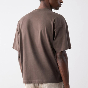 T-shirt Homme Col Rond 100% Coton Haute Qualité Personnalisable Logo OEM Uni - Product Image 2