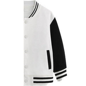 Factory Wholesale Custom Sheep Skin Genuine Varsity <b>Jacket</b> OEM Design Breathable Windproof High Quality Men Embroidery <b>Patch</b> - Product Image 5