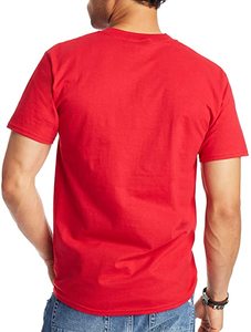 T-Shirt col rond de la meilleure qualité, produit en gros-rouge-gris-bleu-T-Shirt homme-Logo personnalisé - Product Image 2