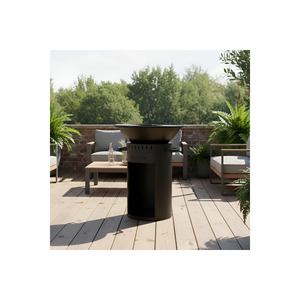 Brasero de Hierro Fundido de Gran Diámetro con Parrilla para Barbacoa, Chimenea para Terraza Exterior y Calentador de Jardín para Asados y Cocina con Carbón - Product Image 6