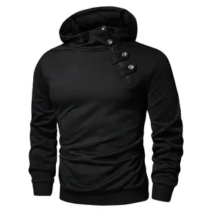 2023 new breathable button up french terry pullover casual street wear hoodies sweatshirts