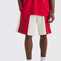 Ensemble 2 pièces homme hiver 2026 : T-shirt et short en jersey respirant à séchage rapide, imprimé uni, 100 % coton, personnalisable