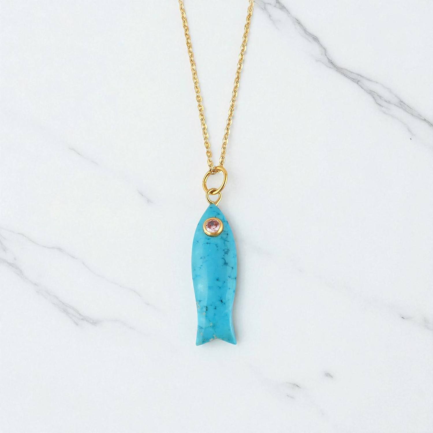 Turquoise with Pink CZ