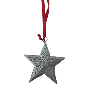 Adorno Navideño Colgante de Hierro/Cuentas con Forma de Corazón Plateado Blanco para Decoración Navideña del Hogar, Personalizable - Product Image 4