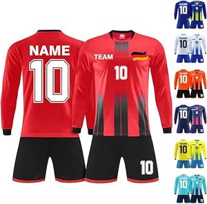 Uniformes de Fútbol Americano Personalizados con Nombre/Número/Logotipo, Camiseta de Manga Corta con Cuello Redondo, Colores Personalizables - Product Image 1