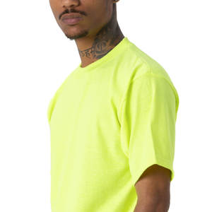 Camiseta con estampado de letras verde neón para hombre, camiseta de estilo a la moda de verano para hombre, Camiseta holgada de manga corta de gran tamaño - Product Image 3