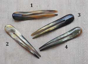 Palillo de pelo de cuerno de búfalo hecho a mano, estilo Vintage, moño clásico, accesorios para el cabello para mujeres de la India - Product Image 3