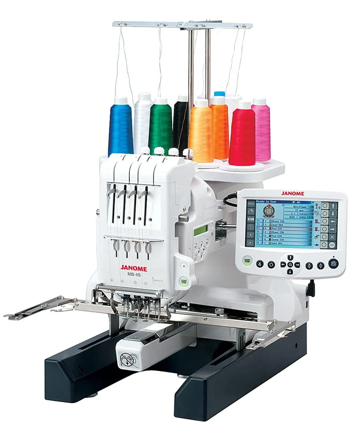 帽子フープ、レタリングフープ、刺Embroideryデザインが含まれている真新しいMB-4Se 4針刺Embroidery機