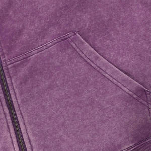 Basique coupe ample surdimensionné Vintage sweat à capuche zippé pour femmes Baggy acide lavage veste Y2k manches longues fermeture éclair sweats à capuche - Product Image 4