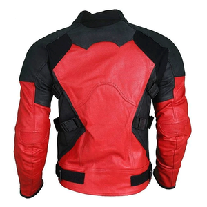 Men's High-Performance Red Cowhide Leather Motorbike Jacket Custom Winter Motorcycle Jacket Track Protection for Racing Track - Product Image 3