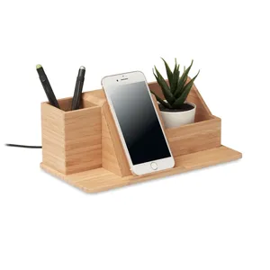 GROOVY Chargeur sans fil durable en bambou, organisateur de bureau et de tiroir - Product Image 5