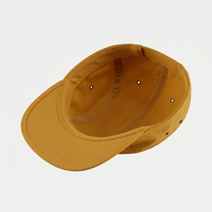 Casquette de cycliste unisexe 5 panneaux en toile de coton jaune moutarde, respirante, imperméable, pour le quotidien, printemps-été, ajustable pour adulte - Product Image 5