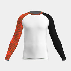 Camisa de compresión estampada con logotipo personalizado Brazilian Jiu Jitsu Rash Guards para hombres Fitness Wear - Product Image 1