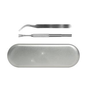 ชุดกําจัดเห็บ สแตนเลส กุ๊นกําจัดเห็บพร้อมกล่องเก็บโลหะ ขายส่งเครื่องมือกรูมมิ่งสัตว์เลี้ยง - Product Image 1