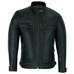 Veste de moto en cuir pour hommes | Veste de motard approuvée CE pour toutes les saisons | Veste d'équitation élégante - Product Image 1