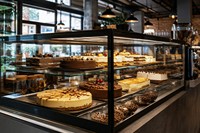 Vitrine de pâtisserie en verre incurvé LED avec portes verrouillables pour café, pâtisserie, boutique de vente au détail