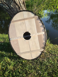 Escudo Vikingo CH, Escudo Personalizado, Escudo Redondo de Madera, Artesanía Calvin - Product Image 2