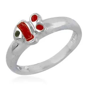 Anillo de Piedra Roja Vintage con Baño de Rodio 925 para Mujer - Product Image 2
